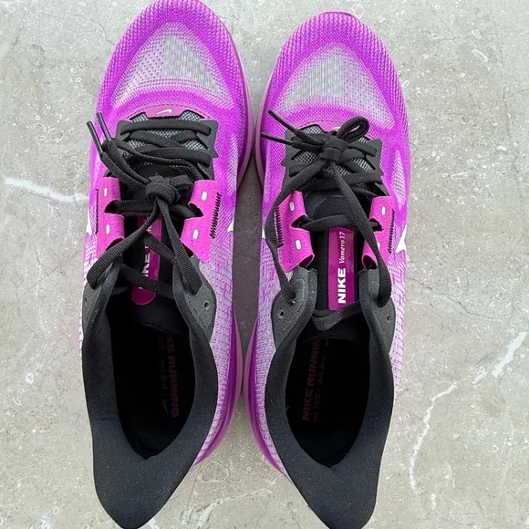 Nike ZoomX Vomero 17 Running Shoes Mens Sz 11.5 Hyper Violet Black FB1309-500