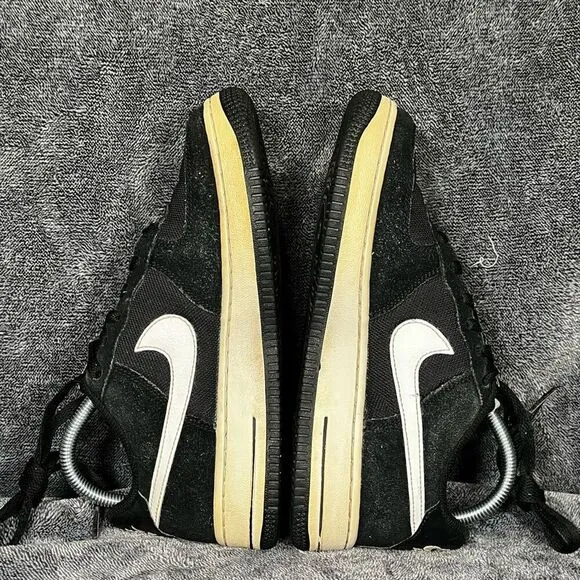 NIKE Air Force 1 Sneaker Black Suede/white Vintage Look  Youth 5.5