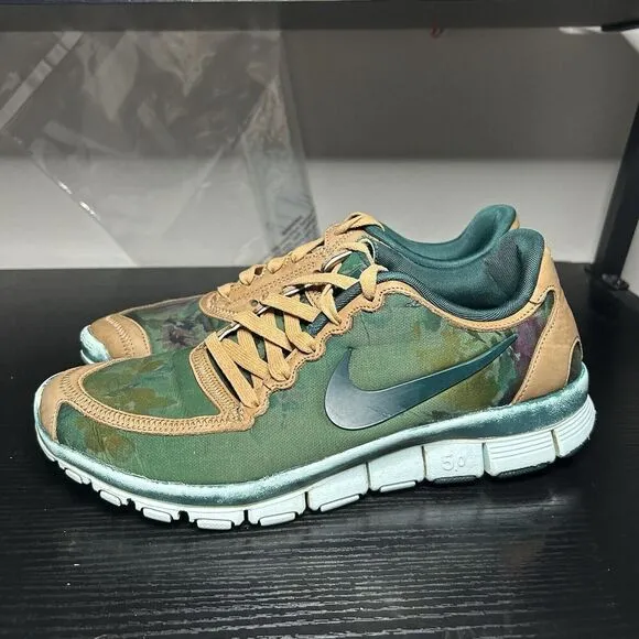 Nike Free 5.0 Liberty Of London Women's Size 10 Running Shoes Sneakers Green