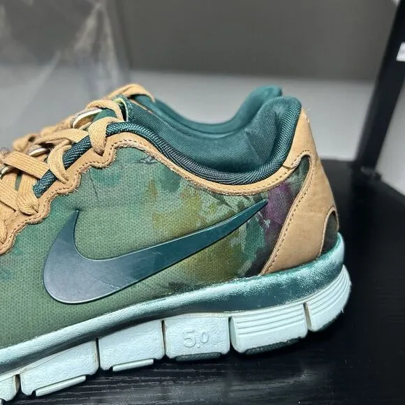 Nike Free 5.0 Liberty Of London Women's Size 10 Running Shoes Sneakers Green