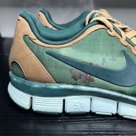 Nike Free 5.0 Liberty Of London Women's Size 10 Running Shoes Sneakers Green