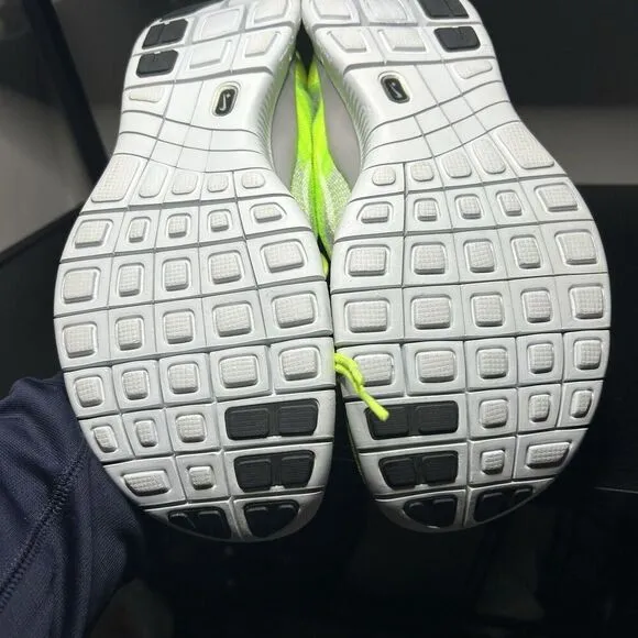 Nike Free Flyknit   5.0 Running Shoes Mens US 14 Volt Wolf Grey Rare 615805-713