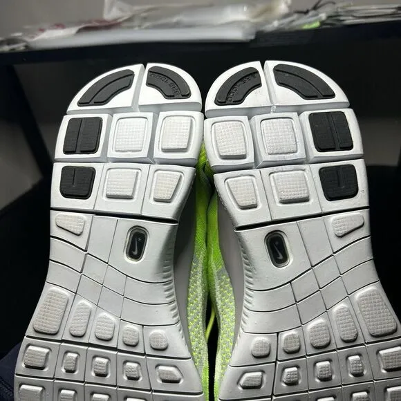 Nike Free Flyknit   5.0 Running Shoes Mens US 14 Volt Wolf Grey Rare 615805-713