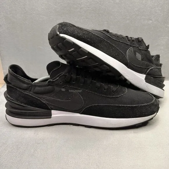 Nike Waffle One Mens Size 13 Shoes Black/White Athletic Running Sneakers