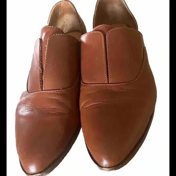 Nisolo Emma d'Orsay Oxford Brandy Shoes Size 8.5