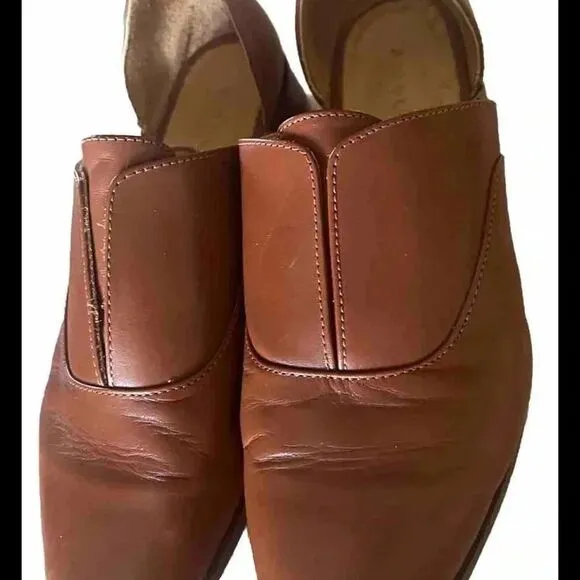 Nisolo Emma d'Orsay Oxford Brandy Shoes Size 8.5