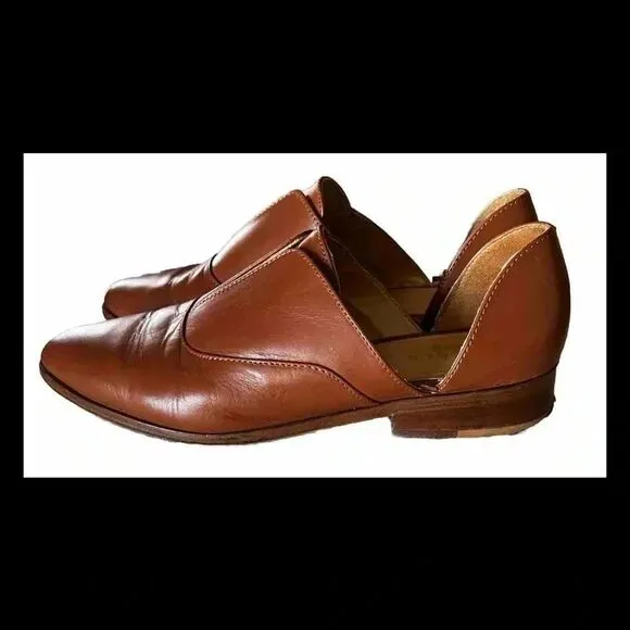 Nisolo Emma d'Orsay Oxford Brandy Shoes Size 8.5