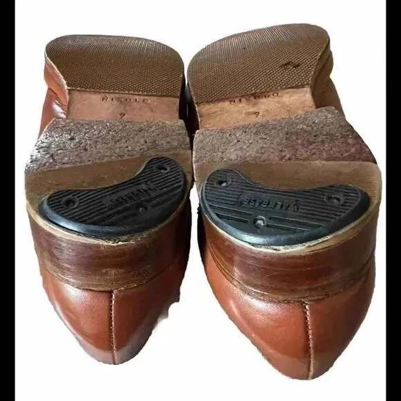 Nisolo Emma d'Orsay Oxford Brandy Shoes Size 8.5