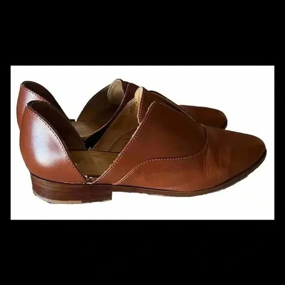 Nisolo Emma d'Orsay Oxford Brandy Shoes Size 8.5