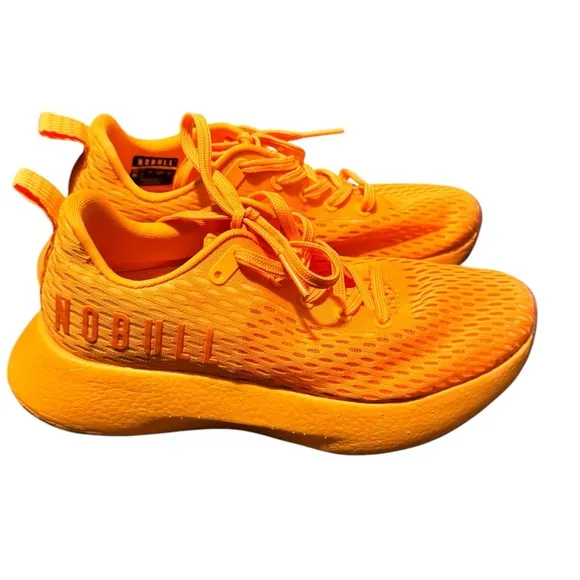 NOBULL Journey Sneakers Neon Orange Men’s Size 7 Womens Size 8.5 Running Shoes