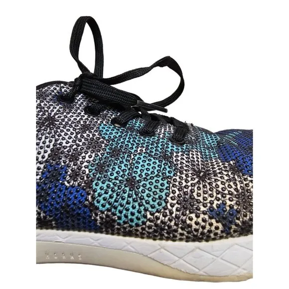 Nobull Midnight Floral Trainer Athletic Shoes Mens Sz 9.5 Women Sz 11 Blue Blac