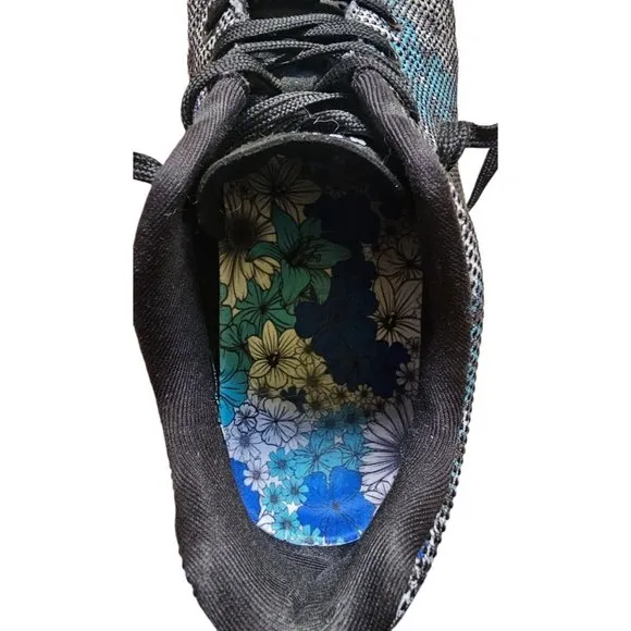 Nobull Midnight Floral Trainer Athletic Shoes Mens Sz 9.5 Women Sz 11 Blue Blac