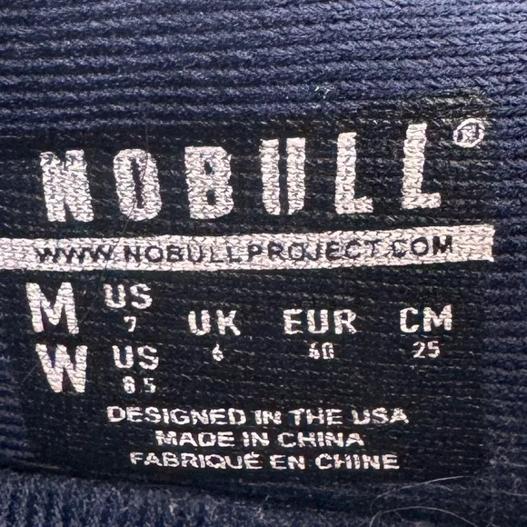 NoBull Navy Suede (Blue) Trainers Size 8.5 Women (or 7 Men) — Run Small — EUC