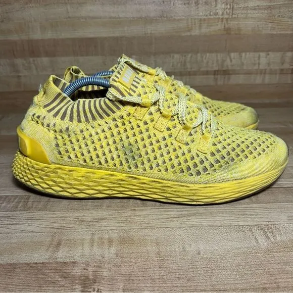 Nobull Aspire Mens 11.5 Diamond Knit Lemon Drop Runners Athletic Shoes Sneakers