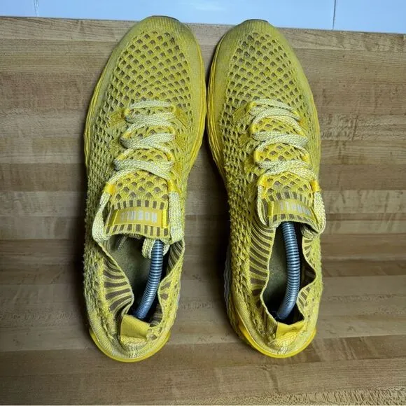 Nobull Aspire Mens 11.5 Diamond Knit Lemon Drop Runners Athletic Shoes Sneakers
