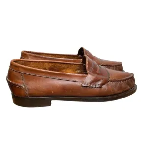 Nunn Bush Men's Brown Genuine Leather Slip-on Penny Loafers 85465 Size 9.5