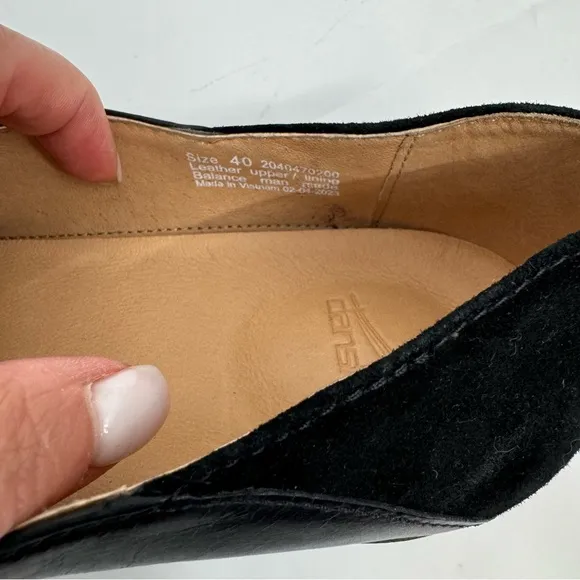 NWOB Dansko Womens Lace Loafers Shoes Size 40 US 9.5/10 Black Leather