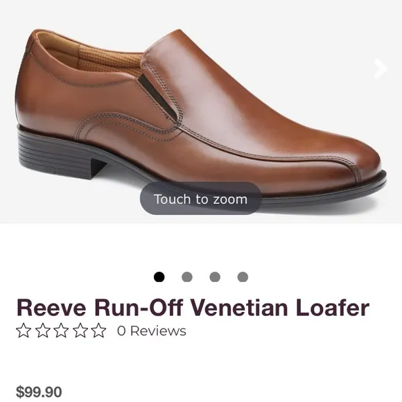 NWOB Johnston &amp; Murphy Reeves Run-Off Venetian Loafers Dress Shoes 11