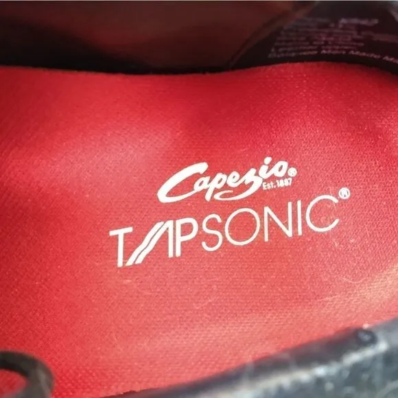 NWOT CAPEZIO Black Lace Up Tapsonic K542 Tele Tone Tap Shoes Size 11.5