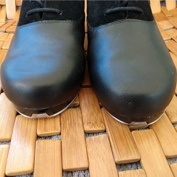 NWOT CAPEZIO Black Lace Up Tapsonic K542 Tele Tone Tap Shoes Size 11.5