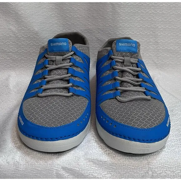 NWOT Shimano Evair Non Marking Quick Dry Boat Shoes Mens 10 Blue Grey Preppy
