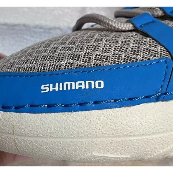 NWOT Shimano Evair Non Marking Quick Dry Boat Shoes Mens 10 Blue Grey Preppy