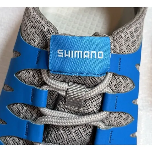 NWOT Shimano Evair Non Marking Quick Dry Boat Shoes Mens 10 Blue Grey Preppy