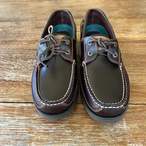 NWOT Sperry Top Sider Mens Mako 2-Eye Amaretto Boat Shoes Size 11 S