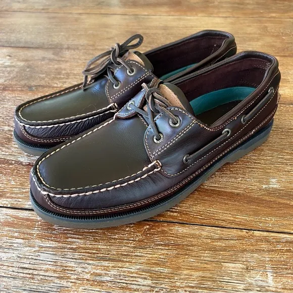 NWOT Sperry Top Sider Mens Mako 2-Eye Amaretto Boat Shoes Size 11 S
