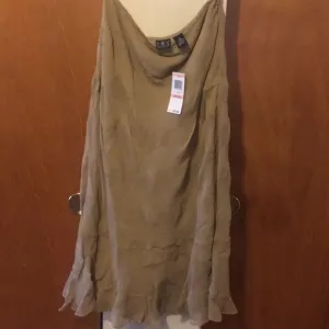 NWT - 100% Silk Beige Skirt - INC.