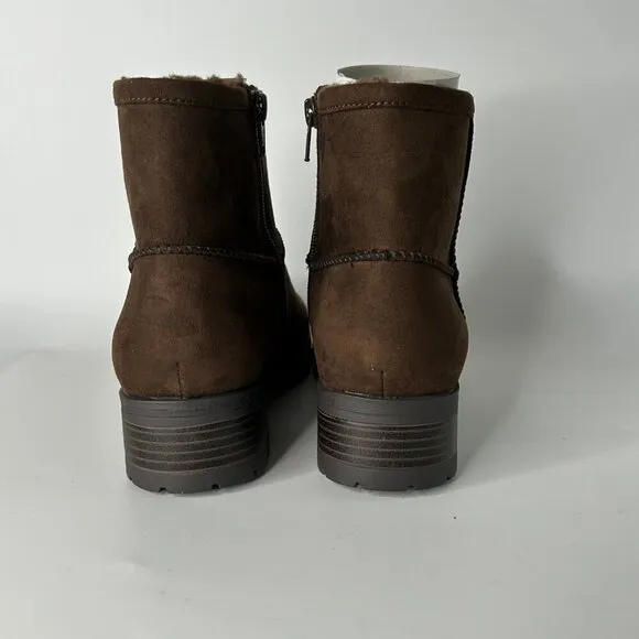 NWT BC Born in California Ankle Boots Women's Size 8 Brown Suede