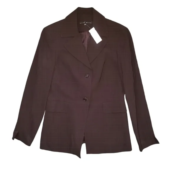 NWT Jenne Maac Brown Blazer Size L