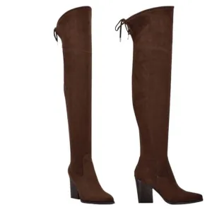 NWT MARC FISHER OKUN TALL HERLED BOOTS IN COLOR DARK BROWN WOMENS SIZE 7.5