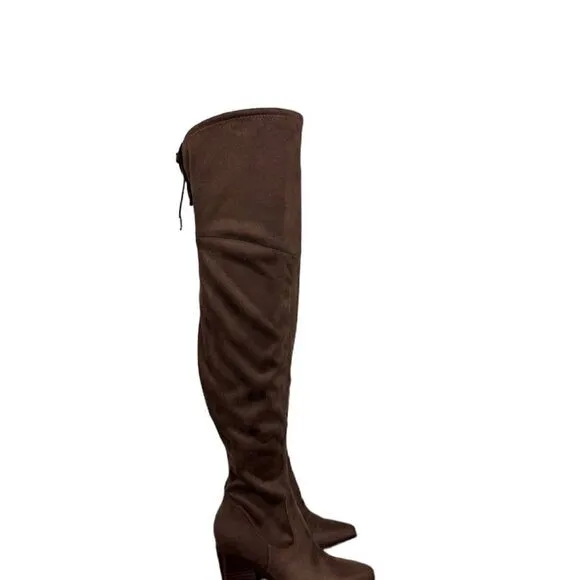 NWT MARC FISHER OKUN TALL HERLED BOOTS IN COLOR DARK BROWN WOMENS SIZE 7.5