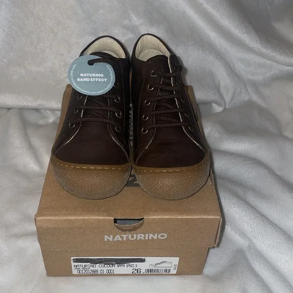 NWT Naturino Cacoon First Steps Shoes in Brown Leather