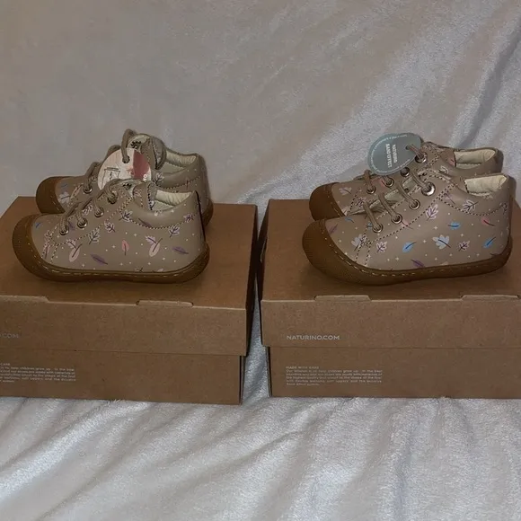 NWT NATURINO COCOON Leather first step shoes in Beige
