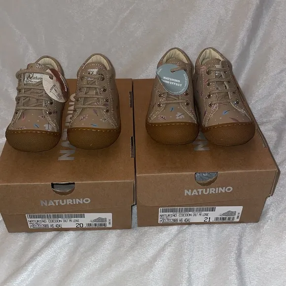 NWT NATURINO COCOON Leather first step shoes in Beige