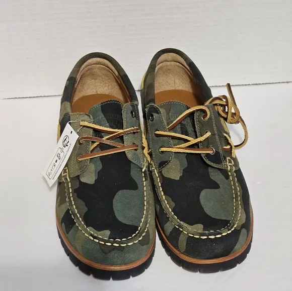 NWT Polo Ralph Lauren Shoes Men's 9  Camo Deck Polo Country Suede Leather