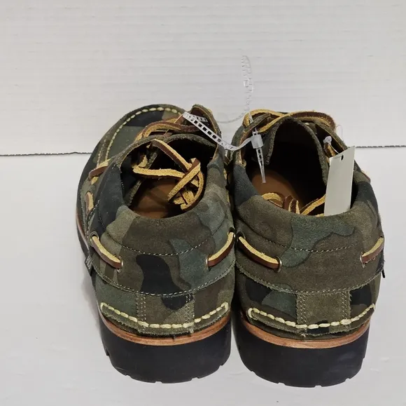 NWT Polo Ralph Lauren Shoes Men's 9  Camo Deck Polo Country Suede Leather