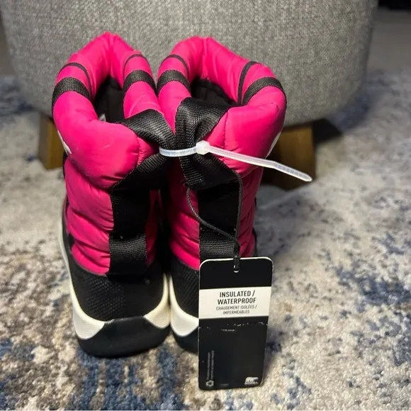 NWT Sorel Cactus Pink &amp; Black Whitney II Puffy Waterproof Winter Boots Size 10