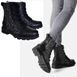 NWT Sorel lennox 5.5 lace up waterproof leather ankle combat boots black winter