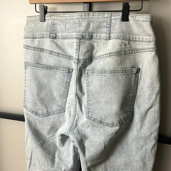 NWT Veronica Beard Katherine Corset-Waist Extra High Rise Jeans Size 31