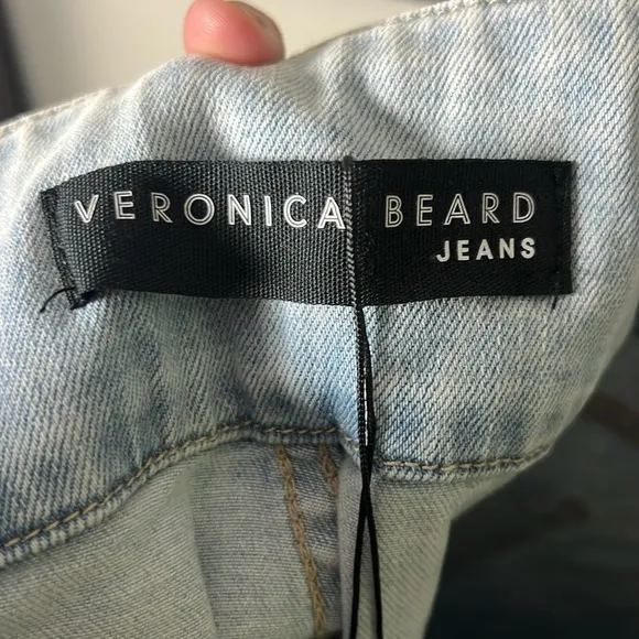 NWT Veronica Beard Katherine Corset-Waist Extra High Rise Jeans Size 31