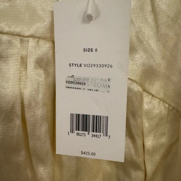NWT Vince High Waisted Gold Tea Length Skirt Size 8