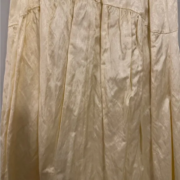 NWT Vince High Waisted Gold Tea Length Skirt Size 8