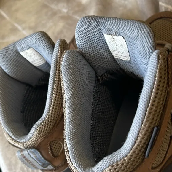 Oboz Sawtooth Il Mid Rise Hiking Boots Brown &amp; Blue Women BDry Waterproof Sz 7.5