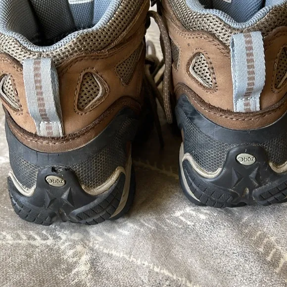 Oboz Sawtooth Il Mid Rise Hiking Boots Brown &amp; Blue Women BDry Waterproof Sz 7.5