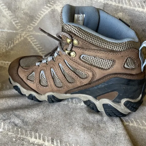 Oboz Sawtooth Il Mid Rise Hiking Boots Brown &amp; Blue Women BDry Waterproof Sz 7.5