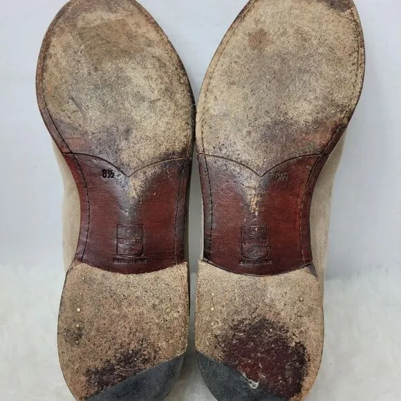 O'Keeffe Ian Gray Suede Loafer Tassels Mens Shoes Size 8.5