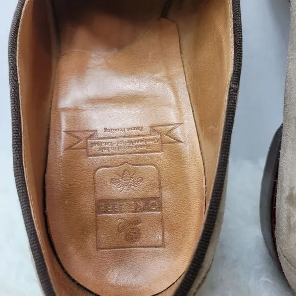 O'Keeffe Ian Gray Suede Loafer Tassels Mens Shoes Size 8.5